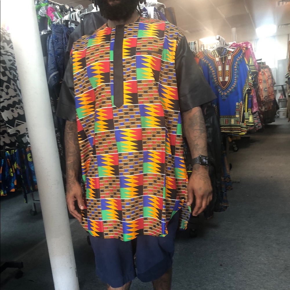 African men Danshiki kente Ankara shirt
